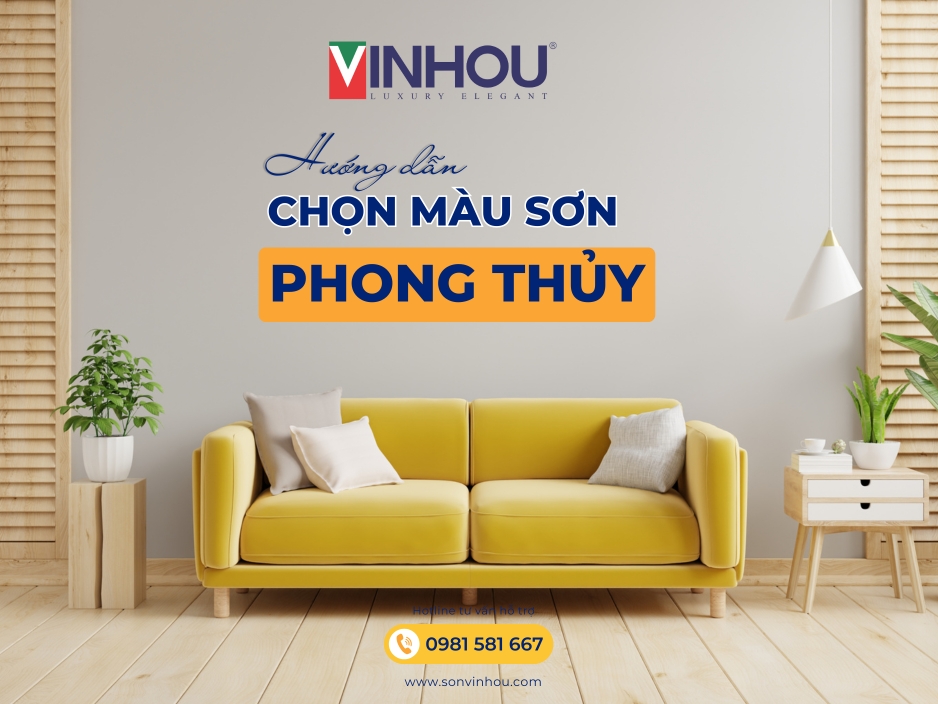 Hướng dẫn chọn màu sơn theo phong thủy: Rước tài lộc, vượng khí vào nhà cùng Vinhou
