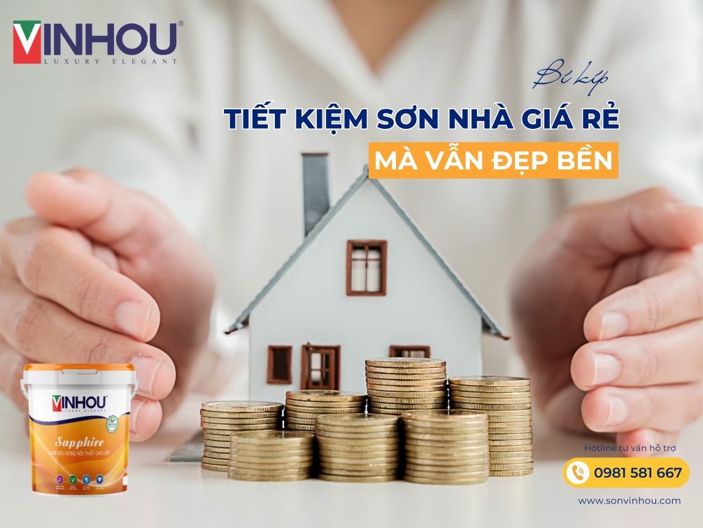 Bí kíp tiết kiệm sơn nhà giá rẻ mà vẫn đẹp bền cùng Sơn Vinhou